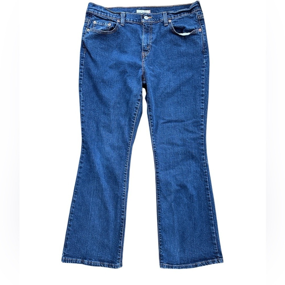 Levi's 515 Bootcut Jeans Women 14 S Blue Medium Wash Stretch Denim Excellent